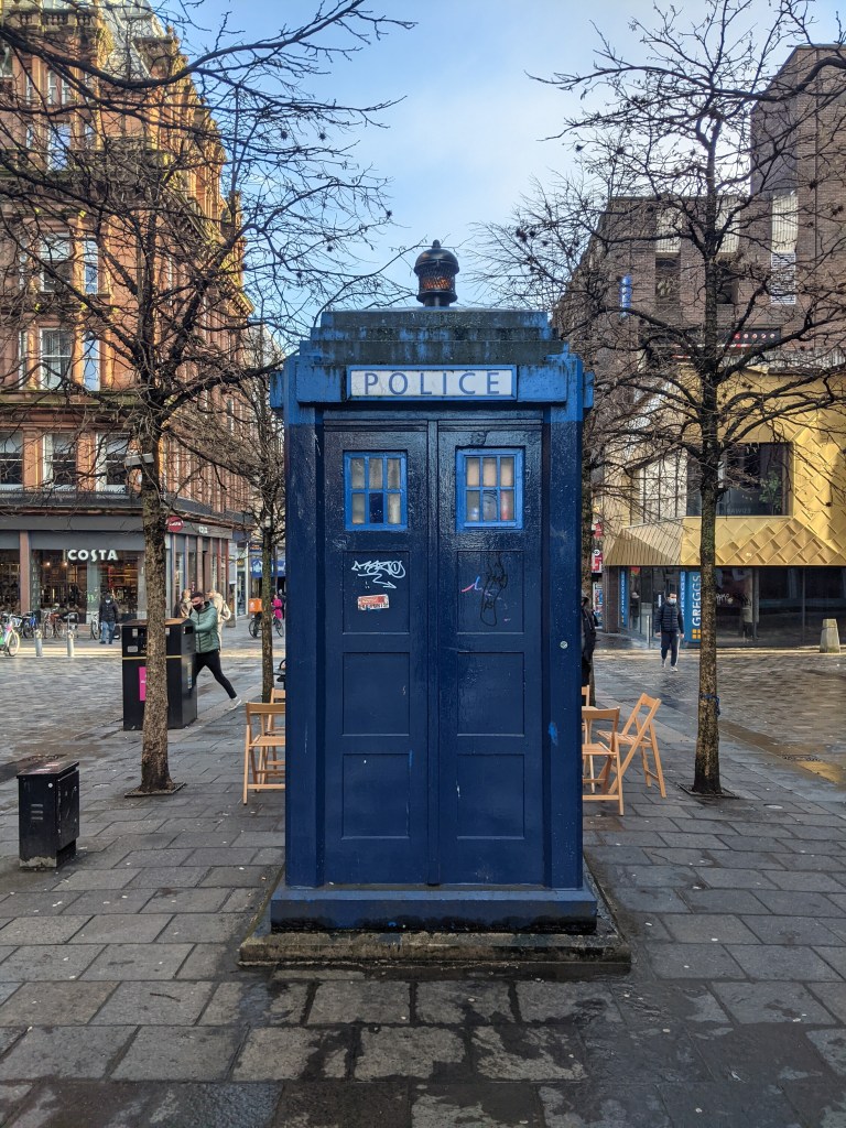 \"blue-police-booth-glasgow-doctor-who\"